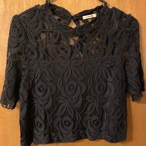 Black lace top